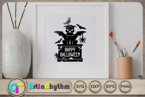 Welcome to our Hunted House / Happy Halloween Sign SVG Artinrhythm shop 