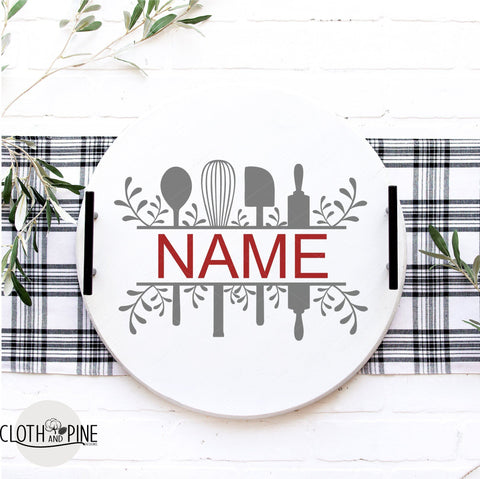 Welcome to our Kitchen Split Name Frame SVG Cloth and Pine Designs 