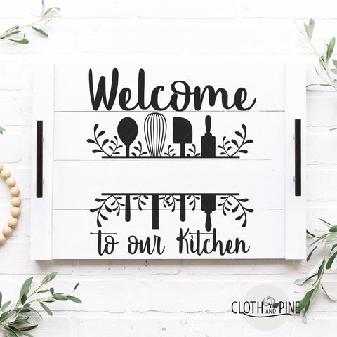 Welcome to our Kitchen Split Name Frame SVG Cloth and Pine Designs 