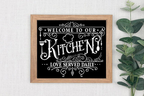 Welcome to Our Kitchen | Vintage Kitchen Sign SVG SVG CraftLabSVG 