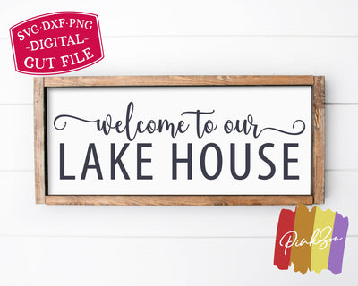 Welcome to Our Lake House SVG Files | Camping Svg | Summer Svg | Outdoor Svg | Commercial Use | Digital Cut Files (1277357079) SVG PinkZou 
