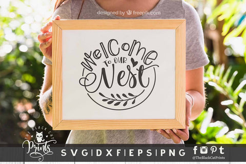 Welcome To Our Nest cut file SVG TheBlackCatPrints 