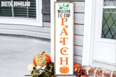 Welcome to our patch porch sing svg, Welcome patch svg, Thanks giving porch svg, Halloween porch sing svg SVG Isabella Machell 