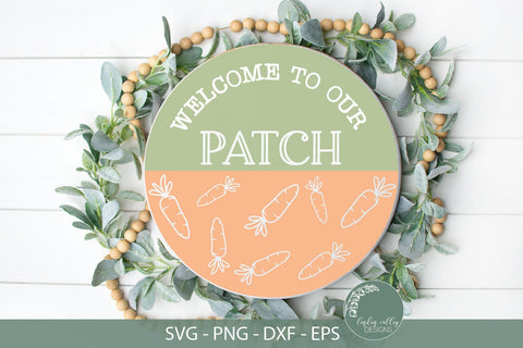 Welcome To Our Patch SVG-Round Easter Sign SVG-Welcome SVG SVG Linden Valley Designs 