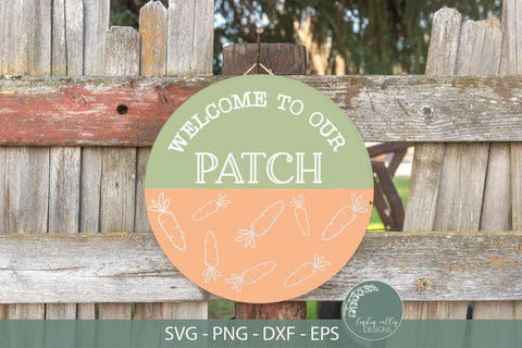 Welcome To Our Patch SVG-Round Easter Sign SVG-Welcome SVG SVG Linden Valley Designs 