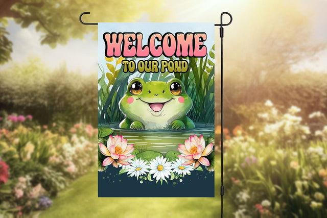 Welcome To Our Pond Garden Flag Sublimation Design Sublimation BijouBay 