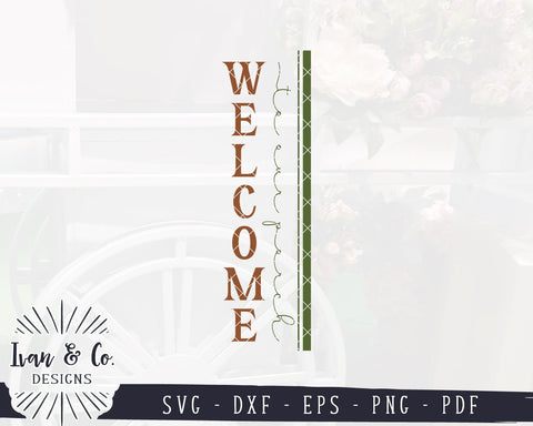 Welcome To Our Porch SVG Files | Entry Sign SVG | Vertical Sign | Farmhouse SVG | Commercial Use | Cricut | Silhouette | Cut Files (1045759278) SVG Ivan & Co. Designs 