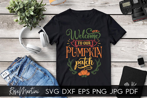 Welcome To Our Pumpkin Patch SVG file for cutting machines - Cricut Silhouette, Sublimation Design SVG Autumn cutting file Fall svg SVG RoseMartiniDesigns 