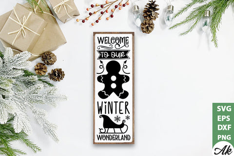 Welcome to our winter wonderland Porch Sign SVG SVG akazaddesign 