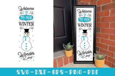 Welcome to Our Winter Wonderland Porch Sign SVG SVG CraftLabSVG 