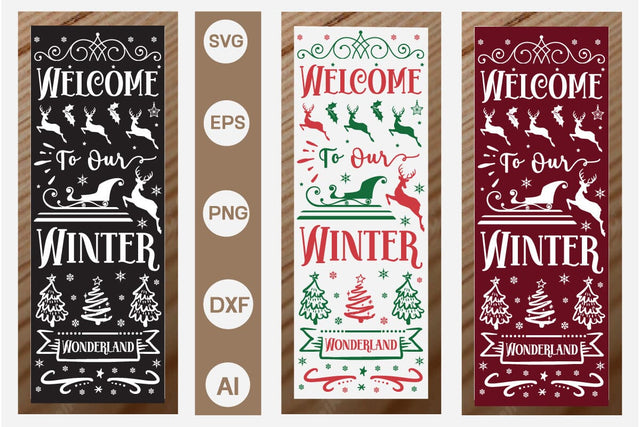 Welcome To Our Winter Wonderland Porch Sign SVG SVGs,Quotes and Sayings,Food & Drink,On Sale, Print & Cut SVG DesignPlante 503 