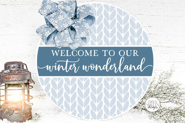 Welcome To Our Winter Wonderland SVG | Christmas Round Design SVG Diva Watts Designs 