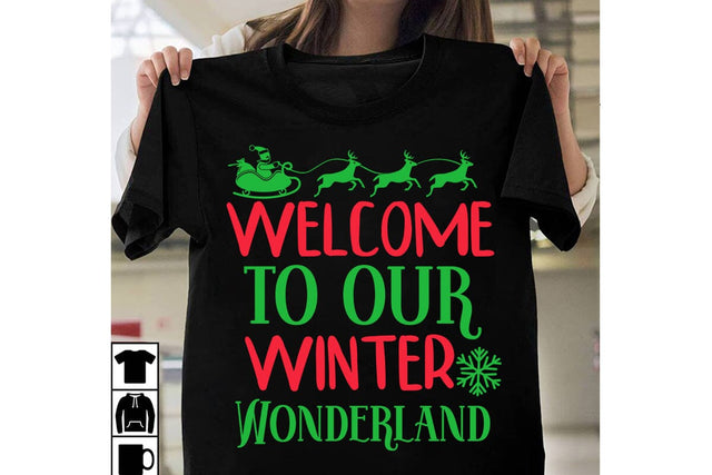 Welcome to our Winter Wonderland SVG Cut File, Welcome to our Winter Wonderland SVG Design, Christmas SVG Quotes, Merry Christmas SVG Design, Christnmas Sublimation PNG SVG BlackCatsMedia 