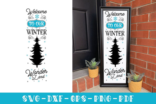 Welcome to Our Winter Wonderland, Winter Porch Sign SVG SVG CraftLabSVG 