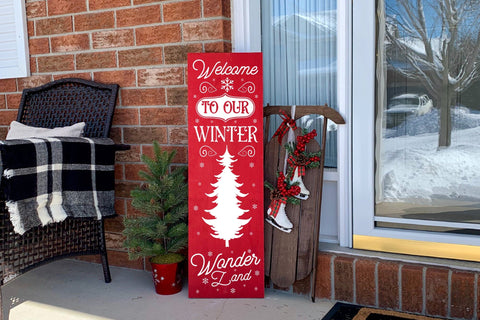 Welcome to Our Winter Wonderland, Winter Porch Sign SVG SVG CraftLabSVG 