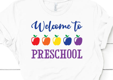 Welcome to Preschool Teacher School Face Mask SVG Design | So Fontsy SVG So Fontsy Design Shop 