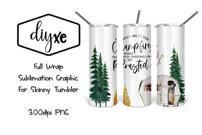 Welcome To The Campfire | 20oz Tumbler | Lake Sublimation Sublimation DIYxe Designs 