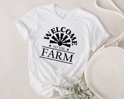 Welcome to the Farm SVG Cutting File, Ai, DXF and Png | Instant Download | Cricut and Silhouette | Farmhouse | Rustic SVG Fauz 