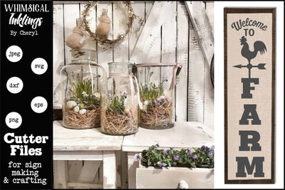 Welcome To The Farm Vertical 3 SVG Whimsical Inklings 