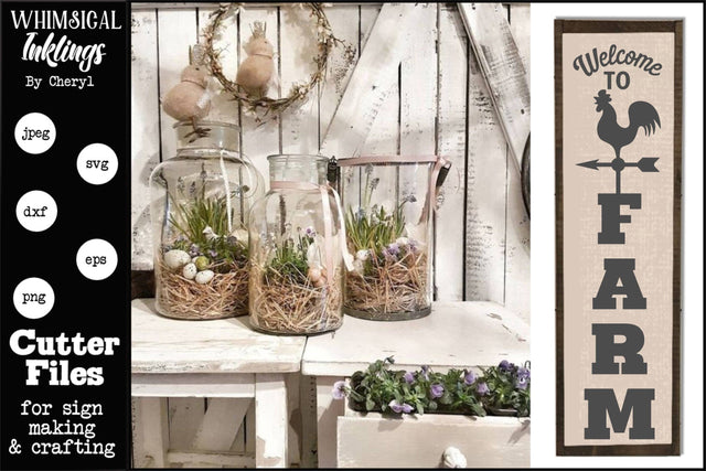 Welcome To The Farm Vertical 3 SVG Whimsical Inklings 
