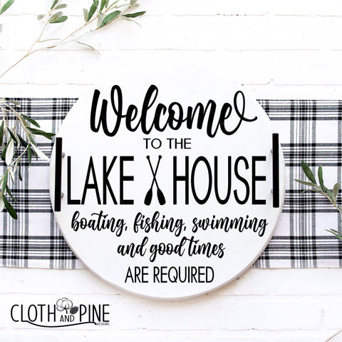 Welcome to the Lake House SVG Cloth and Pine Designs 
