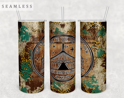 Welcome To The Shit Show Tumbler Wrap, 20 Oz Skinny Tumbler Sublimation Design, Seamless Funny Tumbler PNG Sublimation HappyDesignStudio 