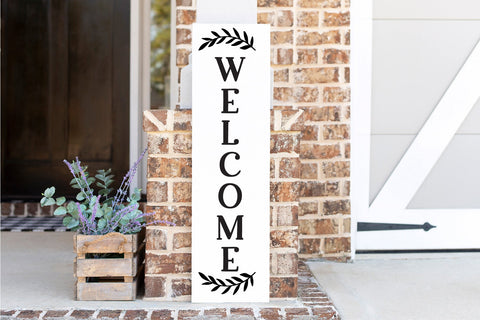 Welcome Vertical Porch Sign SVG-Farmhouse Porch Sign SVG SVG So Fontsy Design Shop 