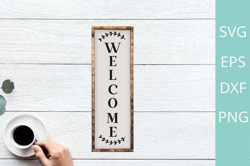 Welcome vertical sign svg, Welcome svg SVG Chamsae Studio 