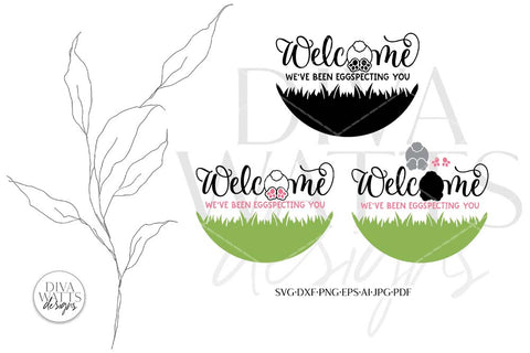 Welcome We've Been Eggspecting You SVG | Easter Bunny Design SVG Diva Watts Designs 