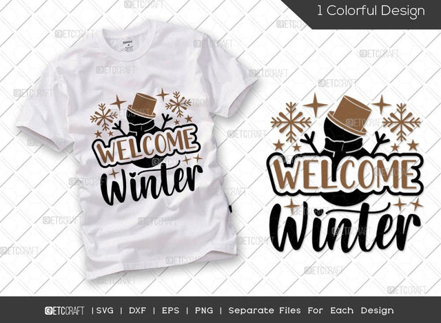 Welcome Winter SVG Cut File | Winter Svg | Snowflakes Svg | Winter Season Svg | Holiday Svg | Christmas Svg | Winter Quote Svg SVG ETC Craft 