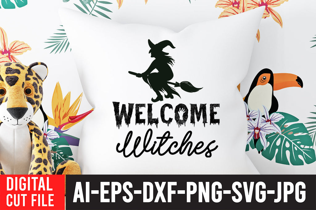 Welcome Witches SVG Cut File - So Fontsy