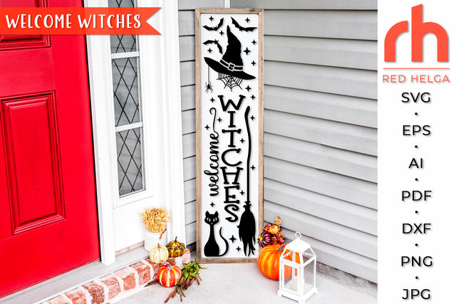 Welcome Witches SVG - Porch Sign Cut File SVG RedHelgaArt 