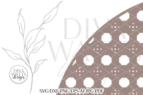 Welcome with Rattan Half Circles SVG | Boho Farmhouse Design SVG Diva Watts Designs 