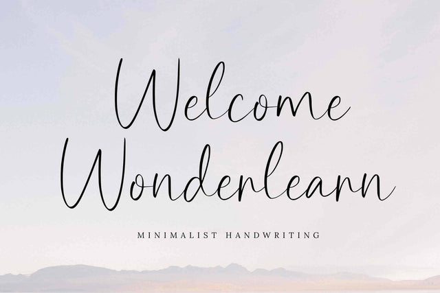 Welcome wonderlearn Font LetterdayStudio 