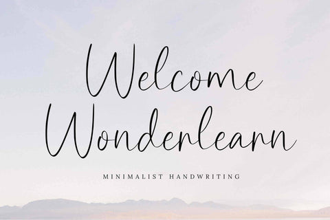 Welcome wonderlearn Font LetterdayStudio 