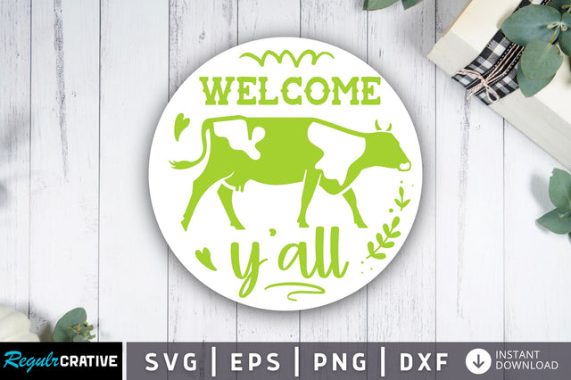Welcome y'all SVG Design SVG Regulrcrative 