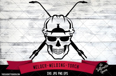Welder Skull with Hard Hat SVG File,Welding SVG,Torch Tech svg,Commercial-Personal Use,Cricut,Silhouette Cameo,Vinyl Decal SVG Loveleen Kaur 