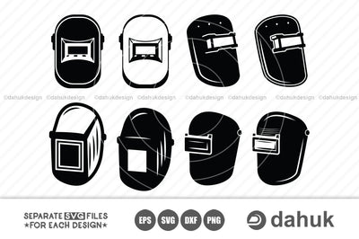 Welder svg, Welding Helmet, Welding Mask, Welding Equipment, Cut file, for silhouette, svg, eps, dxf, png, clipart, cricut design space SVG dahukdesign 