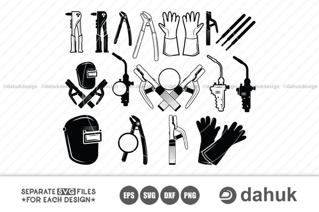 Welding Equipment svg, Hand Riveter, Electrode Holder, Cut file, for silhouette, svg, eps, dxf, png, clipart, cricut design space SVG dahukdesign 
