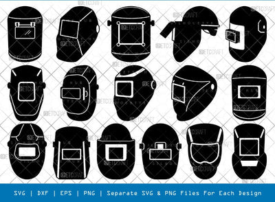 Welding Helmet Silhouette, Welding Hood SVG, Welding Mask Svg, Welding Equipment Svg, Welding Helmet Bundle, SB00975 SVG ETC Craft 
