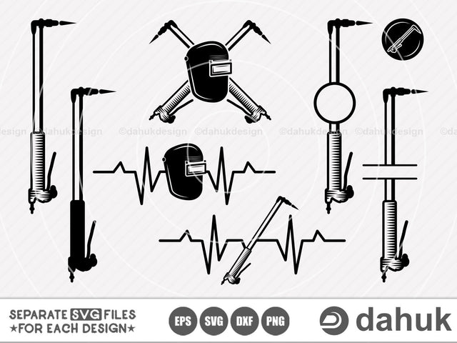 Welding Torch svg, Welder svg, Welding svg, Cut file, for silhouette, svg, eps, dxf, png, clipart, cricut design space, vinyl cut files SVG dahukdesign 