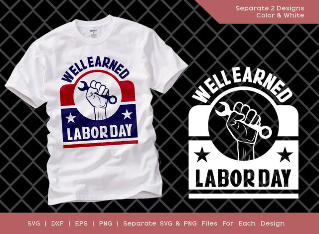 Well Earned Labor Day SVG Cut File | Workers Day Svg | USA Labor Day Svg | Happy Labor Day Svg | American Holiday T-shirt Design SVG ETC Craft 