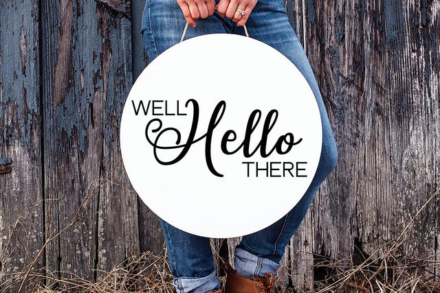 Well Hello There Stencil SVG SVG Ikonart Design Shop 