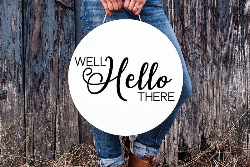 Well Hello There Stencil SVG - So Fontsy