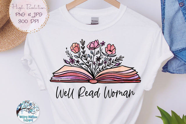 Well Read Woman Png Sublimation Wispy Willow Designs 