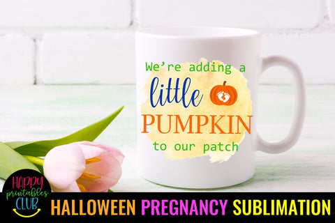 We're Adding Little Pumpkin-Halloween Pregnancy Sublimation Sublimation Happy Printables Club 