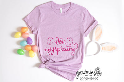 We're Eggspecting - Easter Pregnancy Announcement SVG Gardenias Art Shop 