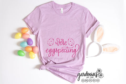 We're Eggspecting - Easter Pregnancy Announcement SVG Gardenias Art Shop 