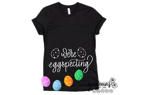 We're Eggspecting - Easter Pregnancy Announcement SVG Gardenias Art Shop 
