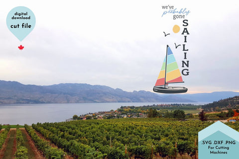 We're Probably Out Sailing - Summer Beach House SVG SVG Lettershapes 